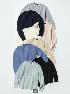 新品☆ウォッシャブルミラノリブクルーネックセーターピンクS