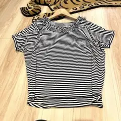 modify Tシャツ(WORLD) モディフイ　ボーダー　トップスカットソのサムネイル