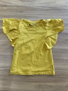 GLOBAL WORK イエロー フリル袖 Tシャツ Mのサムネイル