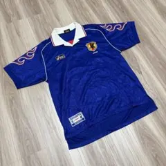 当時購入・MADE IN U.K】1998年日本代表 ユニフォーム 炎モデル - メルカリ