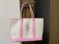 U.S. POLO ASSN. トートバッグ クリーム/さくらピンク