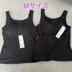UNIQLO エアリズムブラタンクトップ　ブラックMサイズ　２枚セット