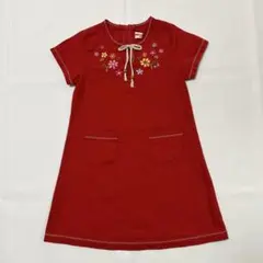 ミキハウス　ワンピース　110　赤色　美品　miki house