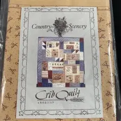 Country Scenery Crib Quilt アメリカンキルトおまけ付