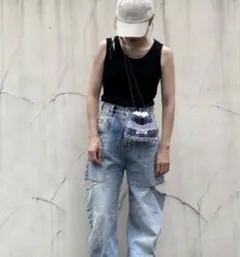 6(ROKU) COTTON RIB ASYMMETRY TANK TOPのサムネイル