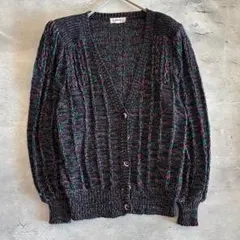 00's ヴィンテージ カラフルネップ入り ニットカーディガン y2k 個性派