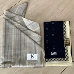 メンズハンカチ Calvin Klein DAKS 2枚組