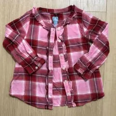 [babygap] 110cm ピンク　チェック　ブラウス　ギャップ　長袖