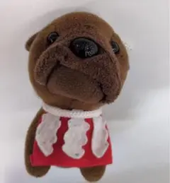 茶色の犬のぬいぐるみ ストラップ