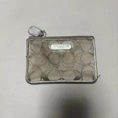 COACH ベージュ パスケース