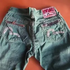 EVISU グリーンコーデュロイデニム