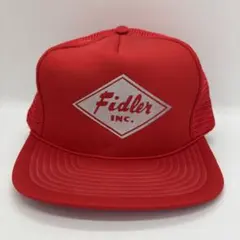 90s　ヴィンテージ　Fidler　usa企業　プリントロゴ　トラッカーキャップ