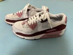 NIKE AIR MAX 90 ホワイト ピンク ボルドー　24センチのサムネイル
