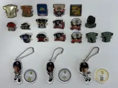 福岡ソフトバンクホークス ピンバッジ アクリルキーホルダー セットのサムネイル