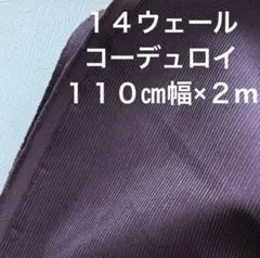 14ウェール コーデュロイ ダークパープル系 2m