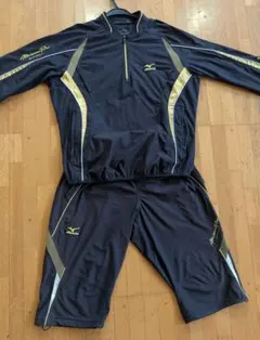 Mizuno Pro ジャージ 上下 セットアップ ハーフジップ 半袖 黒 - メルカリ