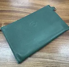 LONGCHAMP ロンシャン レザー ポーチ グリーンのサムネイル