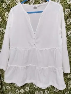涼 GAP チュニック 七分袖 白のサムネイル