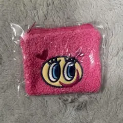 エンジェルブルー　もこもこスクエアポーチ ピンク