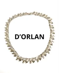 D’ORLAN ドーラン ネックレス シルバーカラー リーフ ヴィンテージ