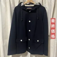 メンズフード付きパーカー　ネイビー size42