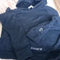 NINAMEW ダークグレー フード付きパーカー