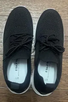 スニーカー 黒色 Lサイズ レディース