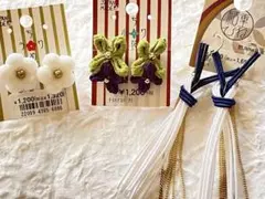 新品3点セット ちりめん 水引き　和風