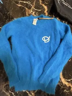 DOUBLE STANDARD CLOTHING 青色アンゴラ混セーター 38