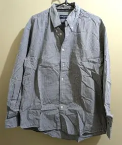 UNIQLO 長袖シャツ M チェック柄 グレー