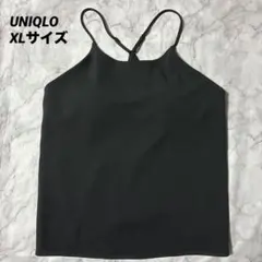 【UNIQLO】ユニクロ　クレープジャージーブラキャミソール　ブラック　XLのサムネイル