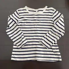 ストライプ柄 長袖カットソー 120 無印良品