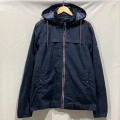 ヒルフィガーデニム XL ネイビー ジップフーディ ジャケットシンプル