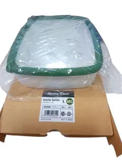 【新品】Honey Ware Konte 浅型角容器 L モスグリーンのサムネイル
