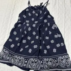 babyGap ネイビー バンダナ柄 ジャンバースカート 4歳用