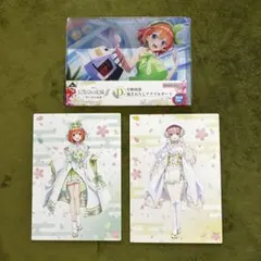 BANDAI 五等分の花嫁∬ 中野四葉 アクリルボードと一花、四葉イラストボード