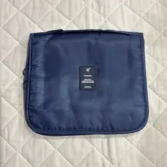 最終価格✨化粧ポーチ メイクポーチ トラベルポーチ 吊り下げ 壁掛け ネイビー