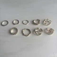 リング 9点セット ゴールドカラー