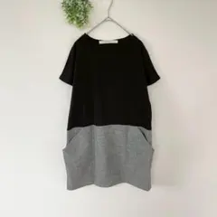 フレームスレイカズン［F］美品◎大人クール◎バイカラー◎ドッキングチュニックのサムネイル