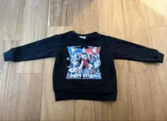 ウルトラマン　キッズトレーナー　裏毛　ブラック　110cm