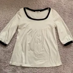 ナチュラルビューティーベーシック　白　七分袖　Tシャツ　カットソー