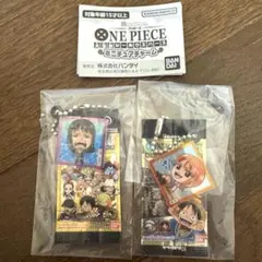 ワンピース　大海賊シール　ウエハース　ミニチュアチャーム　ガチャ　2点セット