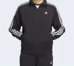 ✭adidas ブラック ジャージ 三本ライン S
