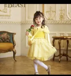 新品　美女と野獣　ベル　ドレス　なりきりワンピース　リトシー　90cm