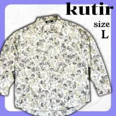 kutir クティール 花柄 総柄 長袖シャツ オーバーサイズ Lのサムネイル