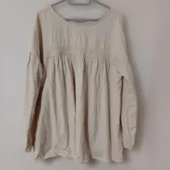 ハートマーケット　ベージュ 七部袖チュニック