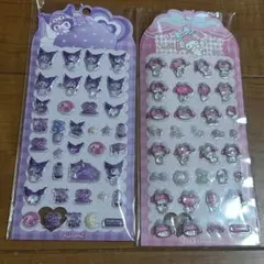 【正規品】サンリオ　マイメロ　クロミ　3D 立体シール　ぷっくりシール【訳あり】