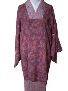 ま*き様 道行コート　花柄　着丈９２　和装コート