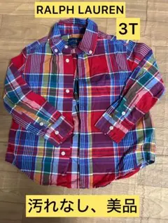 ［値下げ］RALPH LAUREN 3T 長袖シャツ チェック柄