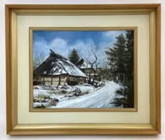 ☆伊藤伊八☆「 冬景色 (仮）」油絵　F6号 ☆伊藤伊八☆「 冬景色 (仮）」油絵 F6号 - メルカリ